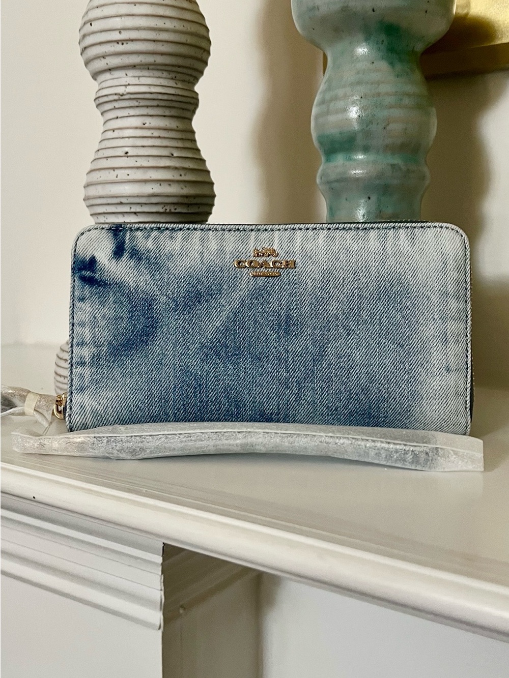 Coach Outlet Long Zip Around Wallet In Loved Denim